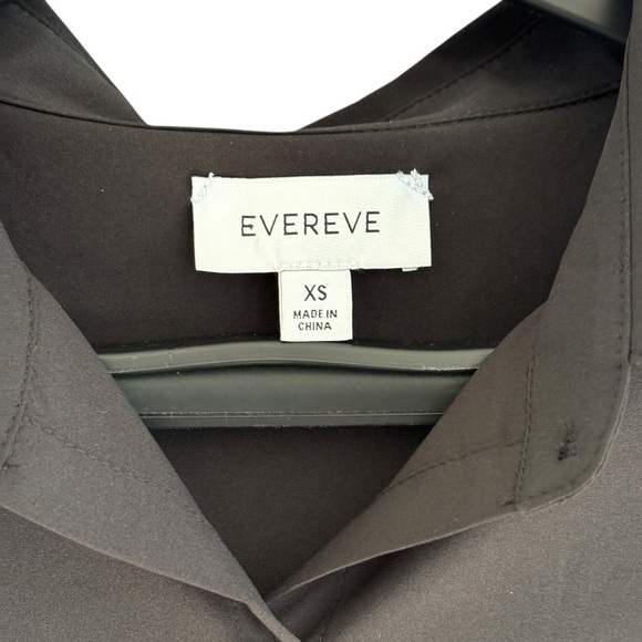 Evereve Womens Black Camp Button Down Blouse Sleeveless Size XS - Picture 5 of 6